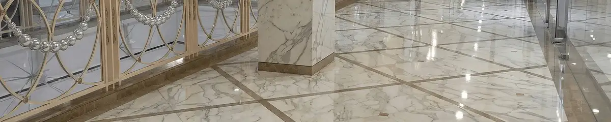 Beautiful marble floor professionally installed in Arvada, CO
